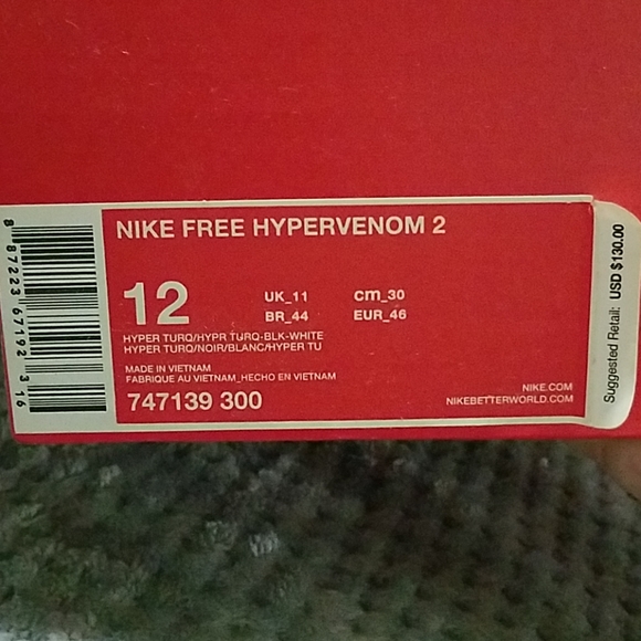 NIKE Free Hypervenom 2 size 12. WORN ONCE - Picture 4 of 8
